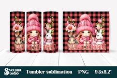 Cute gnome tumbler flower sublimation | Easter tumbler Product Image 1