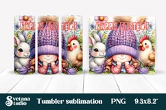 Cute gnome tumbler flower sublimation | Easter tumbler Product Image 1