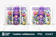 Cute gnome tumbler flower sublimation | Easter tumbler Product Image 1