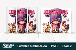 Cute gnome tumbler flower sublimation | Easter tumbler Product Image 1
