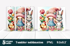 Cute gnome tumbler flower sublimation | Easter tumbler Product Image 1
