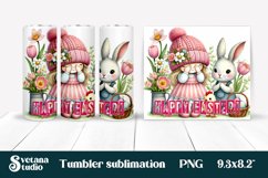 Cute gnome tumbler flower sublimation | Easter tumbler Product Image 1