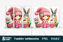 Cute gnome tumbler flower sublimation | Easter tumbler Product Image 1
