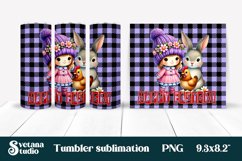Cute gnome tumbler flower sublimation | Easter tumbler Product Image 1