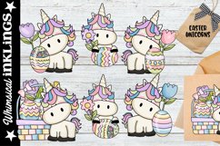 Easter Unicorns- Pastel Sublimation Clipart Product Image 1