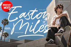 Easton Miles Elegant Brush Script Webfont for Stylish Websit Product Image 1