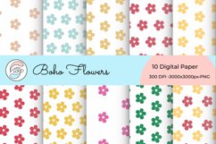 Bohemian Flowers Digital Paper Set Product Image 1