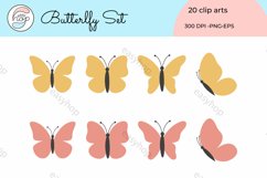 Butterfly Set Illustration Clip Art Product Image 1