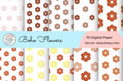 Boho Flowers 10 Digital Paper Product Image 1