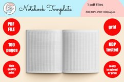 Notebook Template Interior Kdp Tested 3 sizes 100 pages Grid Product Image 1