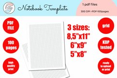 Notebook Template Interior Kdp Tested 3 sizes 100 pages Grid Product Image 4