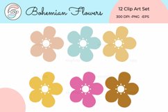 Bohemian Flowers Colorful Clip Art Set Product Image 3