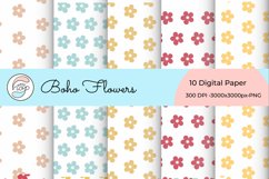 Bohemian Flowers Digital Paper Set Product Image 3