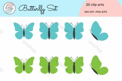 Butterfly Set Clip Art Png Eps Product Image 1