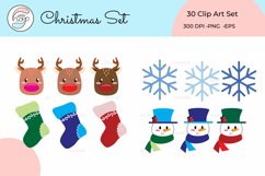 Christmas Set Clip Art Illustration Winter Product Image 1
