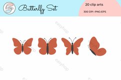 Butterfly Set Illustration Clip Art Product Image 2