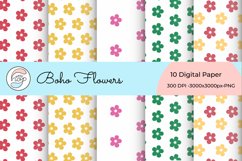 Bohemian Flowers Digital Paper Set Product Image 4