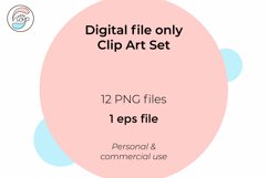 Bohemian Flowers Clip Art Set Product Image 2