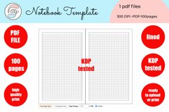 Notebook Template Interior Kdp Tested 3 sizes 100 pages Grid Product Image 3