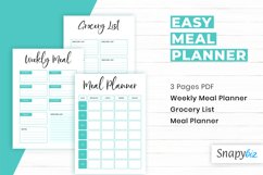 Easy Meal Planner- 7 Day Family Meal Plan-Challenge Tracker Product Image 2