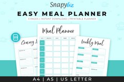 Easy Meal Planner- 7 Day Family Meal Plan-Challenge Tracker Product Image 1