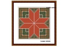 Easy ornaments cross stitch hand embroidery design - Tango Stitch