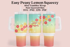 easy peasy lemon squeezy 40oz quencher tumbler sublimation full wrap high resolution transparant background