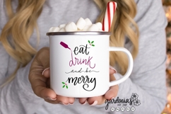 Eat Drink and Be Merry SVG - Mom and Baby Matching Christmas Product Image 12