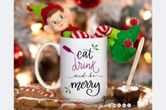 Eat Drink and Be Merry SVG - Mom and Baby Matching Christmas Product Image 16