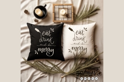 Eat Drink and Be Merry SVG - Mom and Baby Matching Christmas Product Image 13