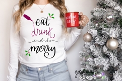 Eat Drink and Be Merry SVG Cut File Product Image 1
