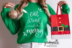 Eat Drink and Be Merry SVG - Mom and Baby Matching Christmas Product Image 11
