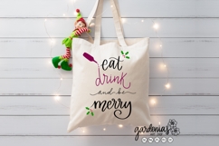 Eat Drink and Be Merry SVG - Mom and Baby Matching Christmas Product Image 15