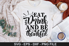 Thanksgiving SVG Design - Eat drink and be thankful Product Image 5