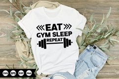 Eat gym sleep repeat - Gym SVG Design Product Image 1