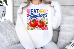 Eat More Tomatoes Retro Summer Sublimation PNG Design Product Image 2