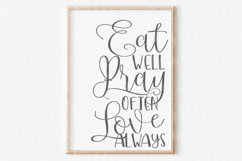 Eat Well Pray Often Love Always Svg, About Kitchen Sign Product Image 2