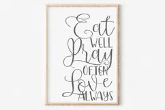 Eat Well Pray Often Love Always Svg, About Kitchen Sign Product Image 2