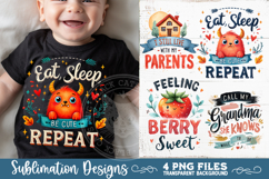 Cute Baby Quotes PNG Sublimation 4 Designs Product Image 3
