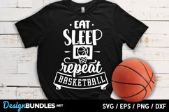 Eat sleep basketball repeat svg Product Image 2