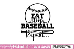 eat sleep baseball repeat svg design Product Image 1