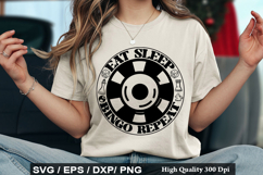 Eat Sleep Bingo Repeat - Bingo SVG Design Product Image 1