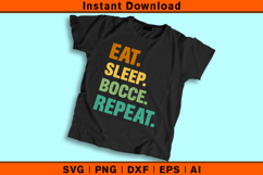 Eat Sleep Bocce Repeat SVG PNG DXF EPS AI | Bocce Cut File Product Image 2