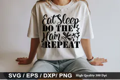 Hairdresser SVG Design - Eat Sleep Do The Hair Repeat Product Image 2