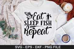 Fishing SVG Design - fishing is cheaper than therapy Product Image 3