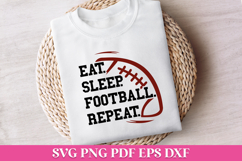 Eat Sleep Football Repeat SVG Quote Product Image 1