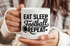 Eat Sleep Football Repeat SVG | American Football SVG Product Image 4