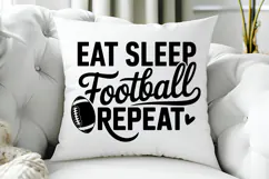 Eat Sleep Football Repeat SVG | American Football SVG Product Image 5