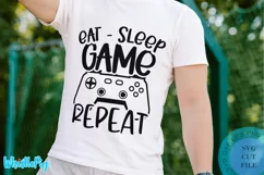 Eat Sleep Game Repeat Svg Gamer Svg Gaming Svg Gamer SVG Product Image 1