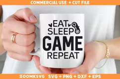 Eat sleep game repeat SVG | Gamer SVG | Video Games SVG Product Image 2